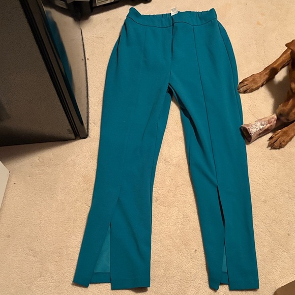 Suzy Shier Turquoise Trousers - Picture 1 of 2